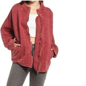 Women's Quilted Jacket in Red